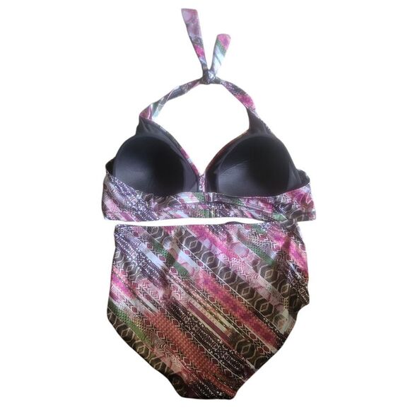 SWIM SEXY Multicolor Halter Bikini Set SIZE 20 Bottoms Top Size 24 - Picture 4 of 8